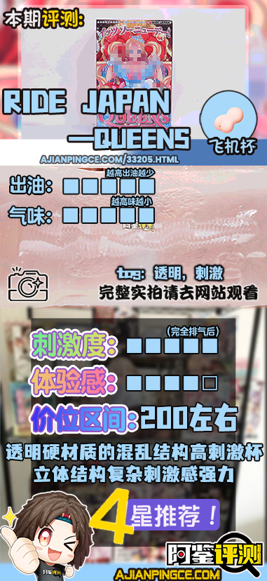 RIDE JAPAN——”QUEENS”评测！直球高刺激杯越来越少见的时候，RIDE终于又用它的透明材料出手了