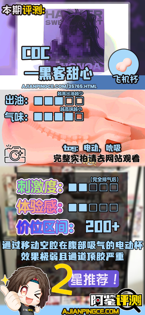 COC——”黑客甜心”评测！贯通同时还有”局部吮吸“？国产电动杯特有的奇怪优化方向